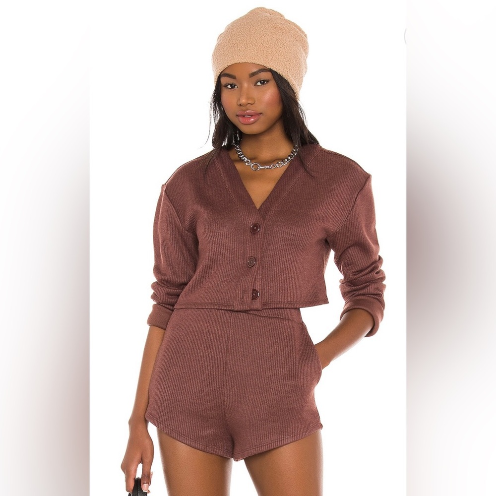 Lovers and Friends Darby Cardigan size XS in Chocolate color.